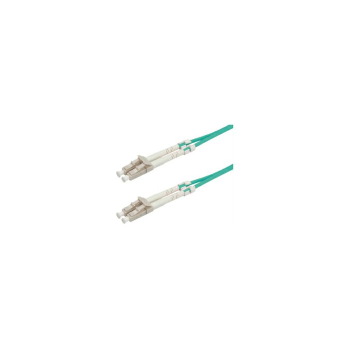 Roline optički kabel 50/125µm LC/LC Duplex, OM3, 1.0m, tirkizni
