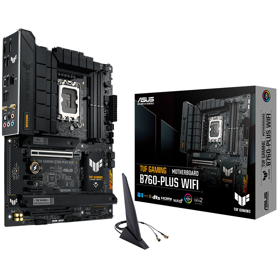 ASUS TUF GAMING B760-PLUS WIFI LGA1700 ATX igralna matična ploča - Intel B760 4xDIMM DDR5 3xM.2 4xS