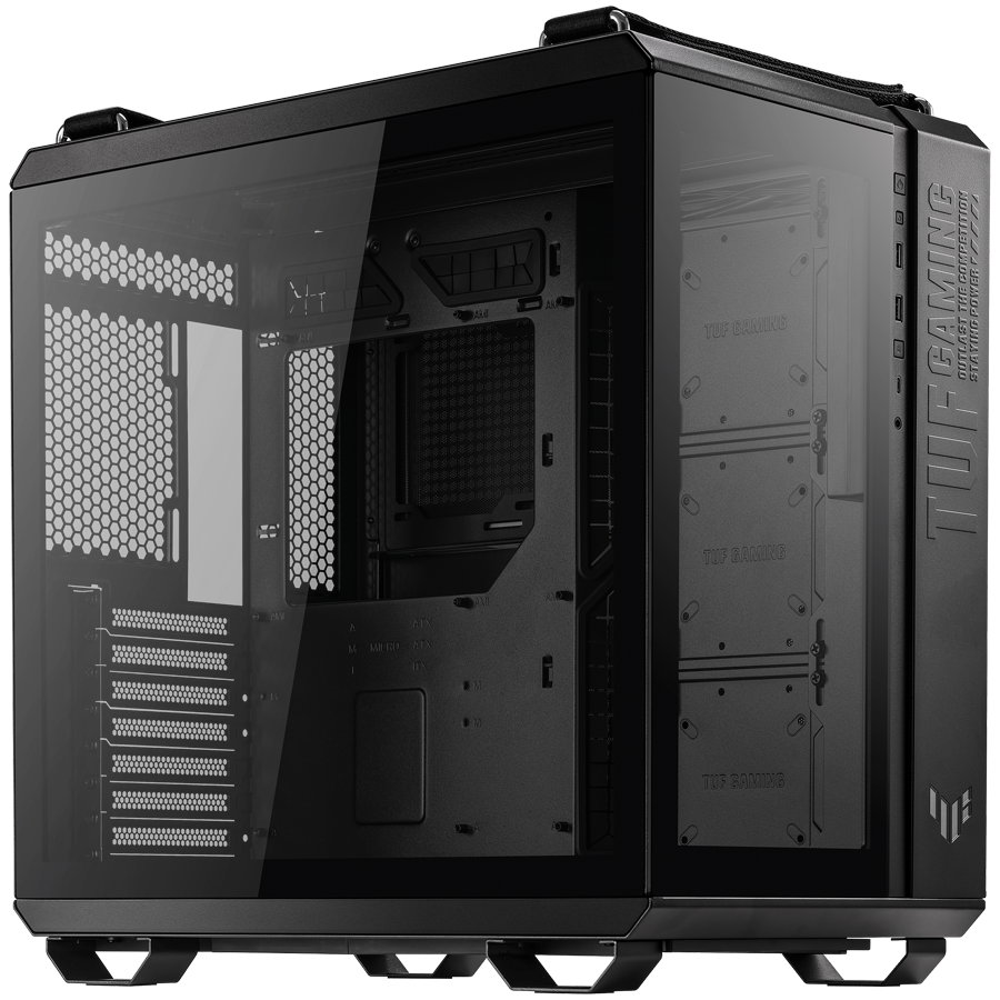 ASUS TUF Gaming GT502 PLUS ATX Gaming ohišje crno, Dual Chamber Chassis, Panoramic View, Tempered Gl