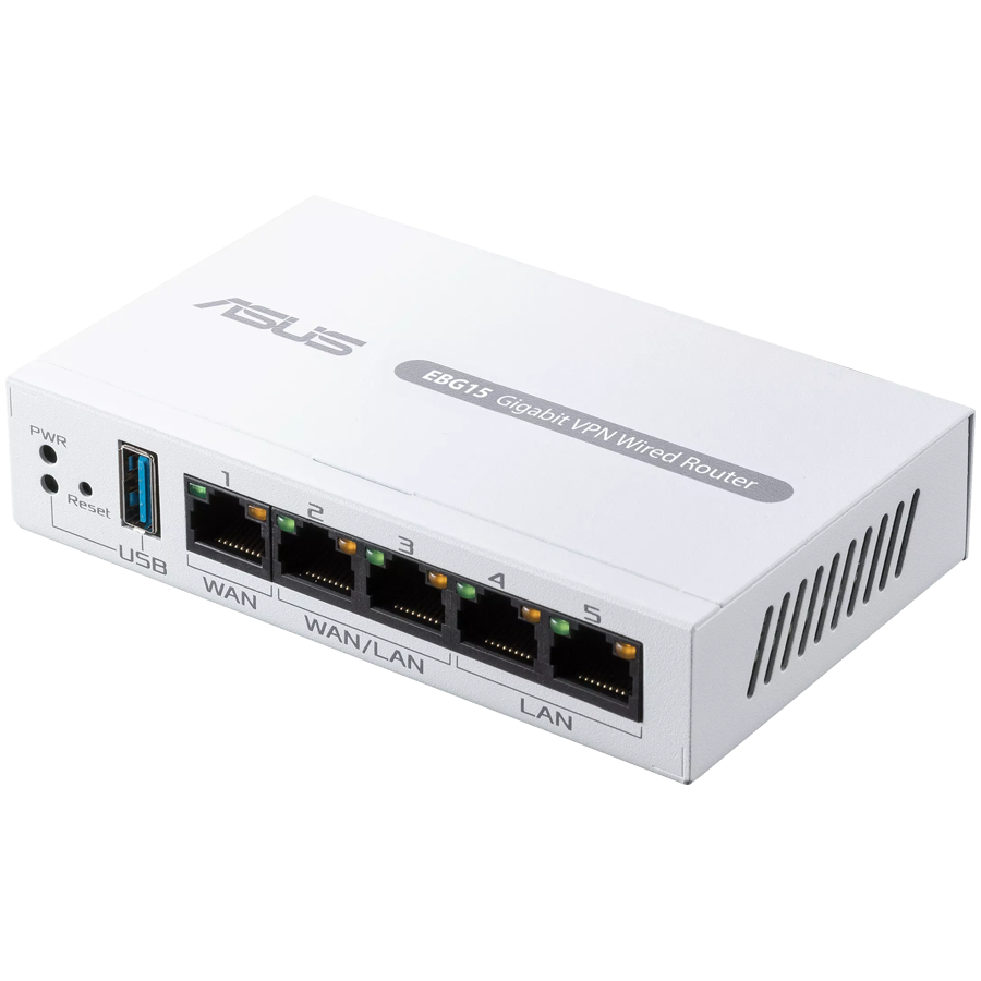 ASUS ExpertWiFi EBG15 Gigabit VPN 5 port žični usmjerivač, Up to 3 WAN ethernet ports 1 USB WAN