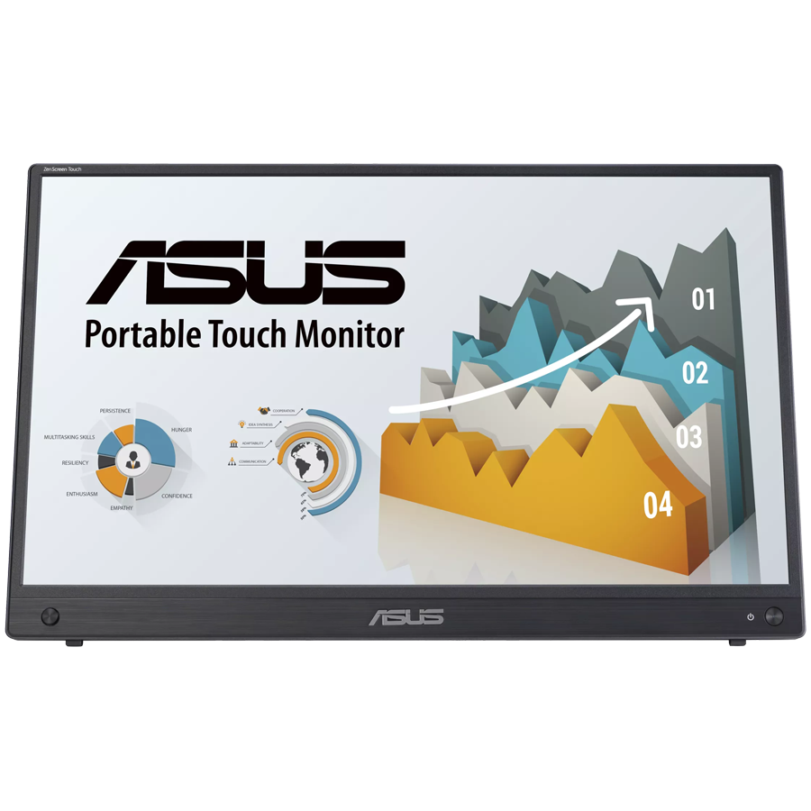 ASUS ZenScreen Touch MB16AHT prenosni monitor na dotik - 39.62cm (16"/15.6" vidno), FHD (1920 x 1080), IPS, 10-točkovni dotik, USB-C, Mini-HDMI - 90LM0890-B01170-A