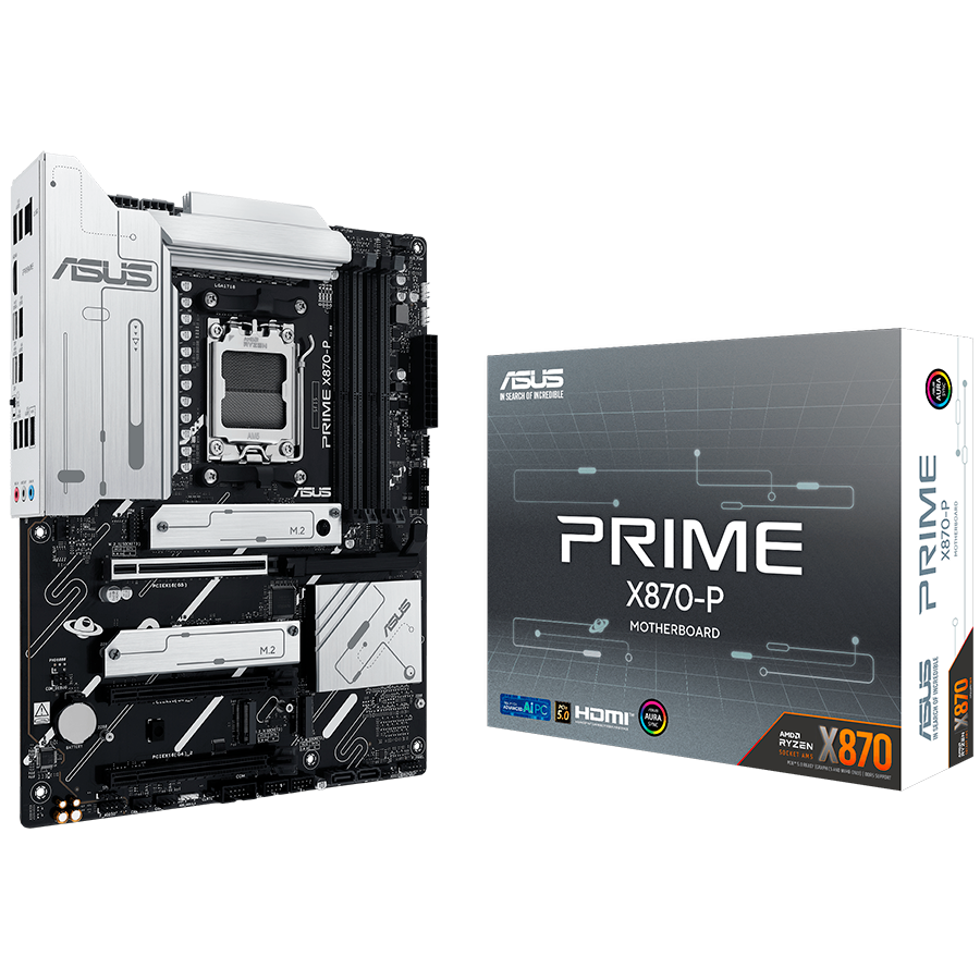 ASUS PRIME X870-P AM5 ATX osnovna ploča - AMD X870, 4xDDR5, 4xM.2, 2xSATA, 2.5Gb LAN, 1xHDMI, 2xUSB4 40Gbps porta (USB Type-C), Aura Sync - 90MB1IT0-M0EAY0-A