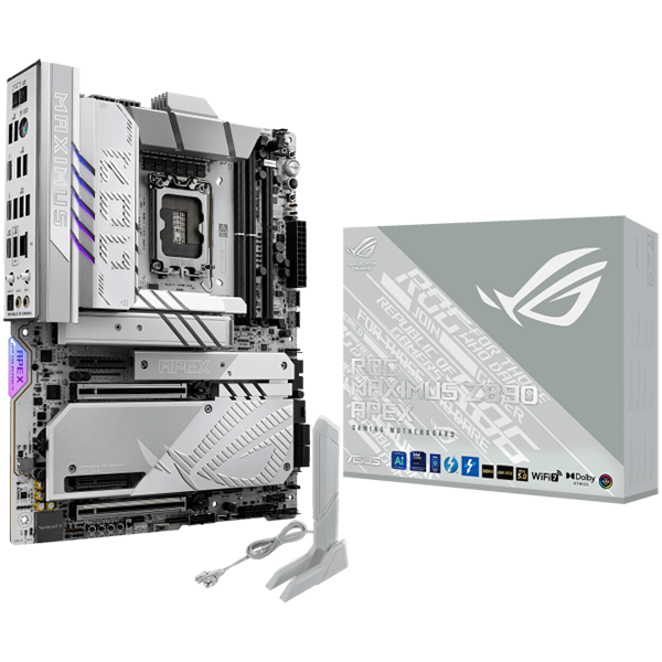ASUS ROG MAXIMUS Z890 APEX LGA1851 ATX osnovna ploča - Intel Z890, 2xDDR5, 6xM.2, 4xSATA, 5Gb LAN, WiFi 7, BT, 2xTB4 porta (USB Type-C), Aura Sync - 90MB1IP0-M0EAY0-A