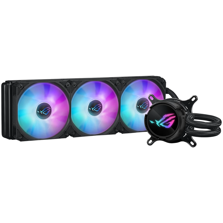 ASUS ROG Strix LC III 360 ARGB vodno hlajenje za procesor, trije 120mm ROG ARGB ventilatorji, Aura Sync - 90RC00T1-M0UAY0-A