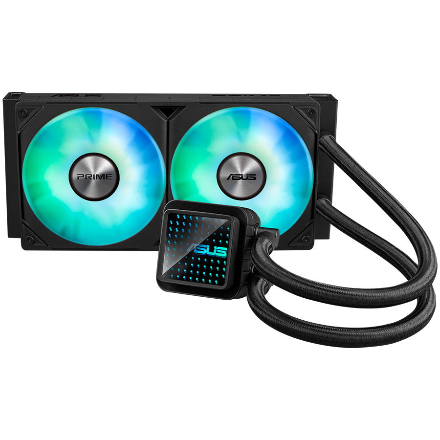 ASUS Prime LC 240 ARGB vodno hlajenje za procesor, dva 120mm ARGB ventilatorja, Aura Sync - 90RC0111-B0EAY0-A
