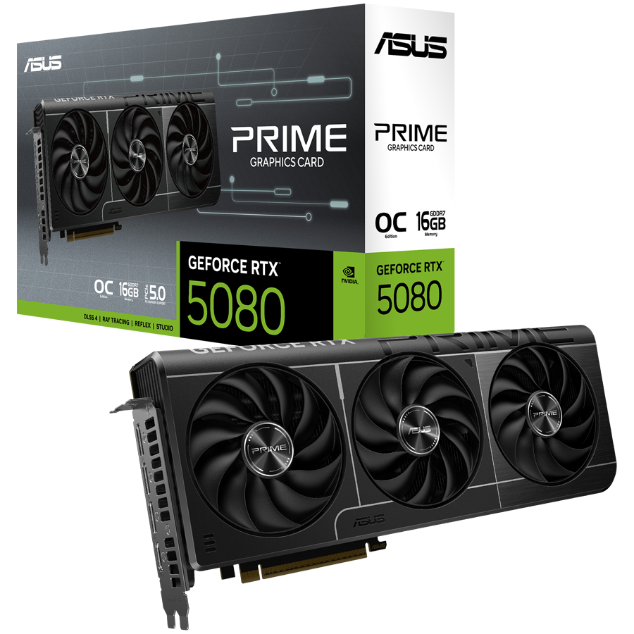 ASUS Prime GeForce RTX 5080 OC Edition 16GB GDDR7 (PRIME-RTX5080-O16G) Grafička kartica, PCIe 5.0, 1xHDMI 2.1b, 3xDisplayPort 2.1b - 90YV0LX0-M0NA00-A