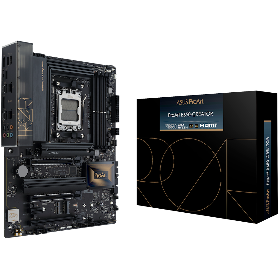 ASUS PROART B650-CREATOR AM5 ATX osnovna ploča - AMD B650, 4xDDR5, 3xM.2, 4xSATA, 2.5Gb + 1Gb LAN, 1xHDMI, 1xUSB Type-C (podpora DP), Aura Sync - 90MB1C40-M0EAY0-A