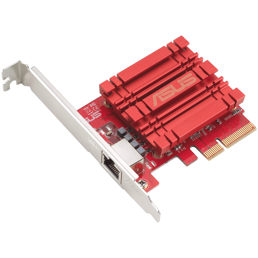 ASUS XG-C100C V3 10GBase-T, RJ45 port, QoS, kompatibilna z 5/2.5/1G in 100Mbps, PCIe mrežna kartica - 90IG08B0-MO0B00-A