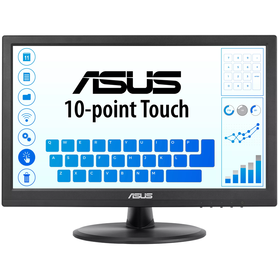 ASUS VT169HE monitor na dotik - 39.62cm (16"/15.6" vidno), FHD (1920 x 1080), IPS, 10-točkovni dotik, D-Sub (VGA), HDMI - 90LM09V1-B01170-A