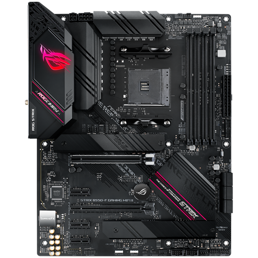 ASUS ROG STRIX B550-F GAMING WIFI II AM4 ATX osnovna ploča - AMD B550, 4xDDR4, 2xM.2, 6xSATA, 2.5Gb LAN, WiFi 6E, BT, 1xDP, 1xHDMI, Aura Sync - 90MB19V0-M0EAY0-A