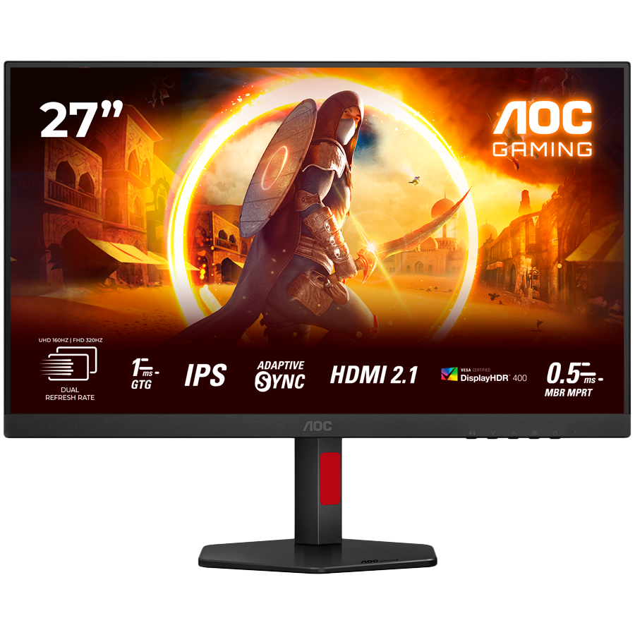 AOC Gaming U27G4R monitor - 68.6cm (27"), 4K UHD (3840 x 2160), Fast IPS, dvojni način (4K 160Hz, FH