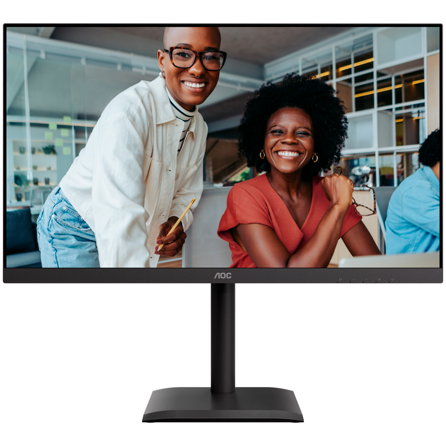 AOC U27E4CV poslovni monitor - 68.6cm (27"), 4K UHD (3840 x 2160), IPS, 60Hz, 4ms (GtG), Adaptive Sync, HDR, USB razdelilnik, RJ45, 2x HDMI 2.0, 1x DP 1.4, 1x USB-C (PD 90W, DP alt način) - U27E4CV-A