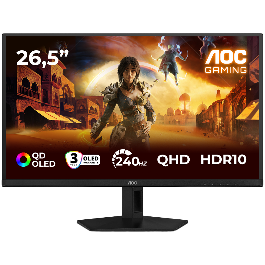 AOC Gaming Q27G41ZDF monitor - 67.3cm (26.5"), QHD (2560x1440), QD-OLED, 240Hz, 0.03ms, Adaptive Syn