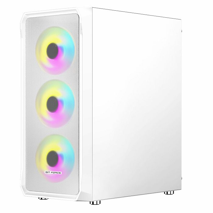 BIT FORCE Mid Tower Bijelo ARGB Gaming PC kućište SWAN ARGB-4