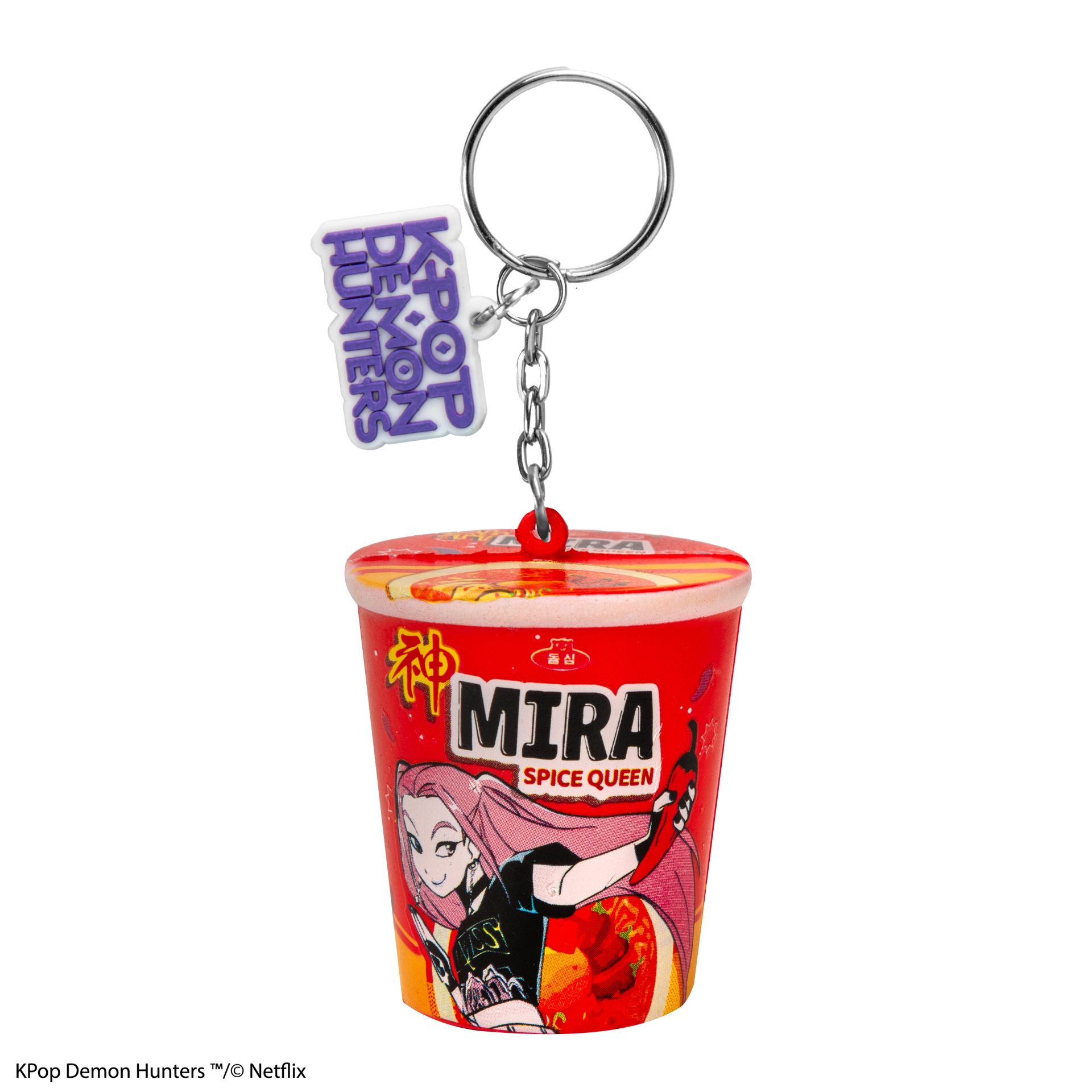 CINEREPLICAS: KPOP DEMON HUNTERS - SQUISHY KEYCHAIN - MIRA SPICE QUEEN NOODLES