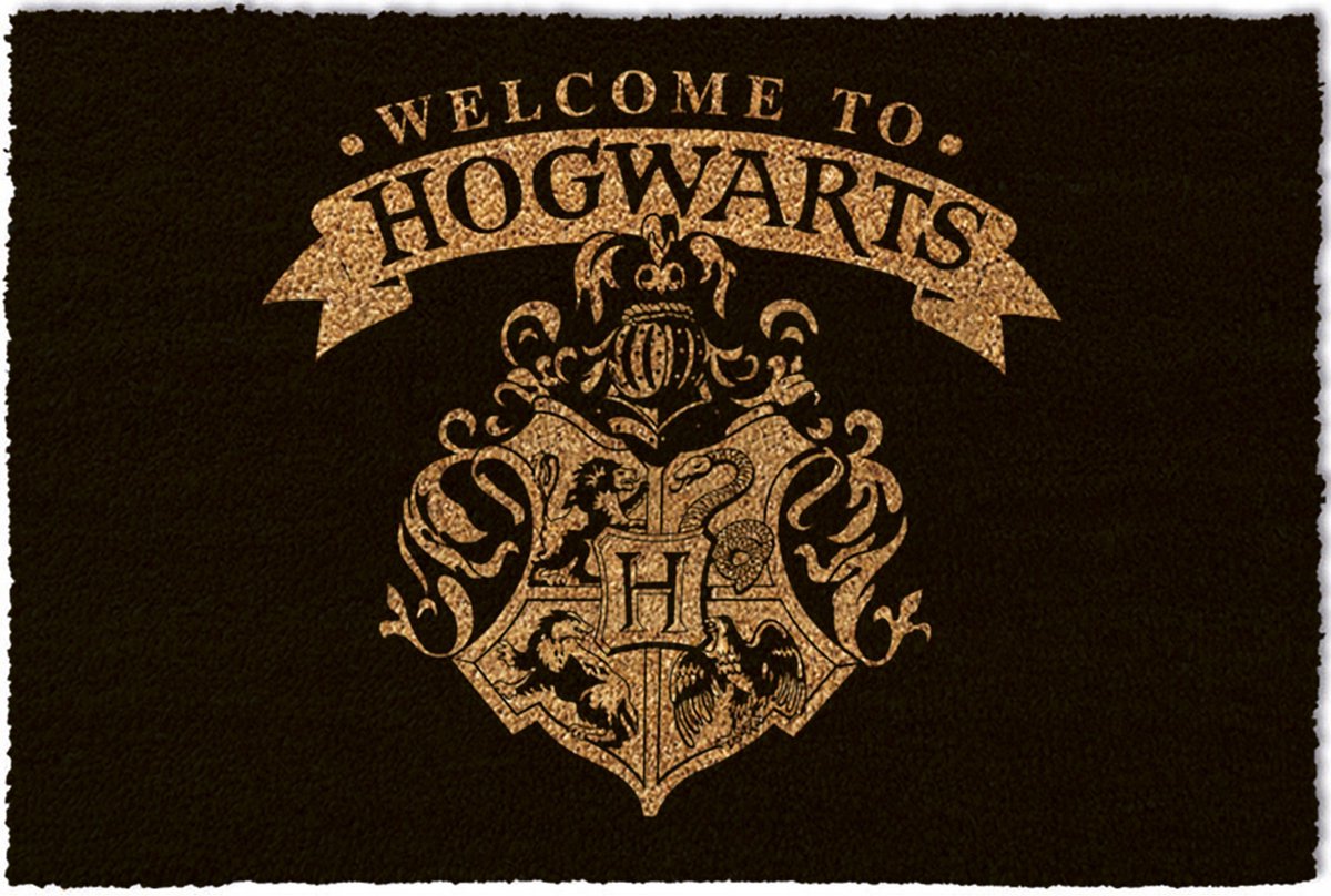 PYRAMID HARRY POTTER (WELCOME TO HOGWARTS) BLACK 37X55CM DOOR MAT