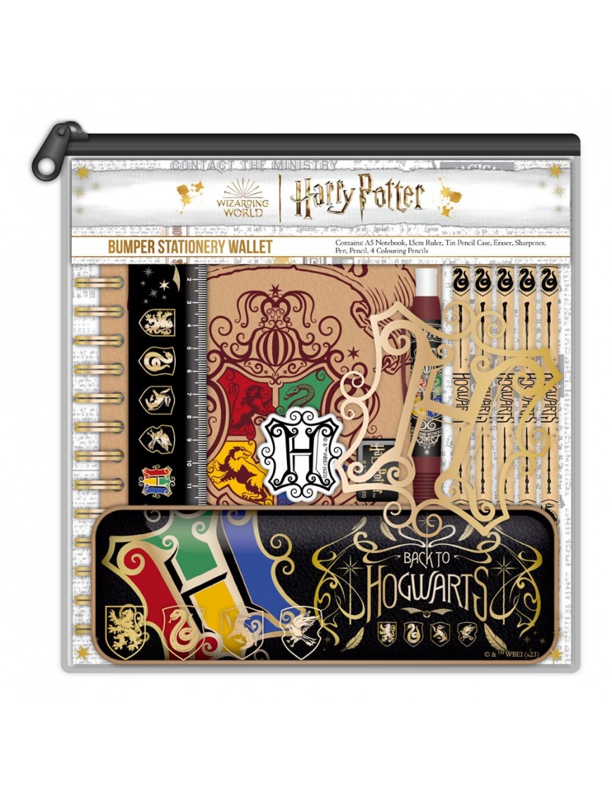 BLUE SKY HARRY POTTER BUMPER STATIONERY SET - COLOURFUL CREST
