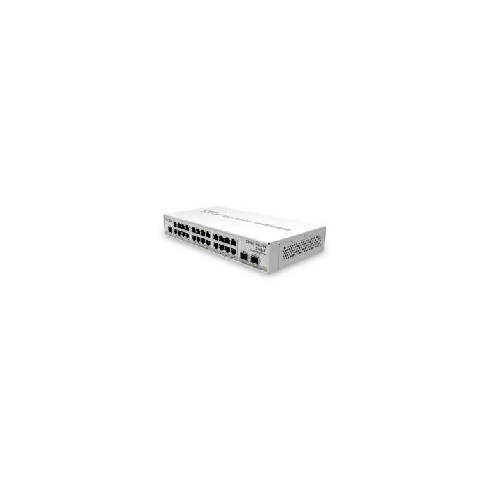 Mikrotik Cloud Router Switch CRS326-24G-2S+IN, 800 MHz CPU, 512MB RAM, 24xG-LAN, 2xSFP+ cage, RouterOS L5 or SwitchOS (dual boot), desktop kućište, PSU