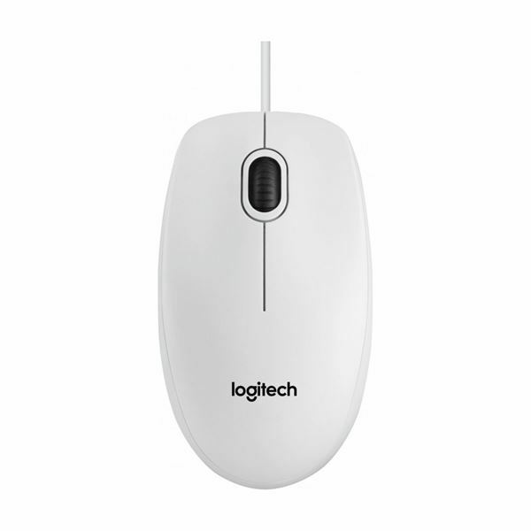 LOGITECH B100 Wired Mouse (bijeli)