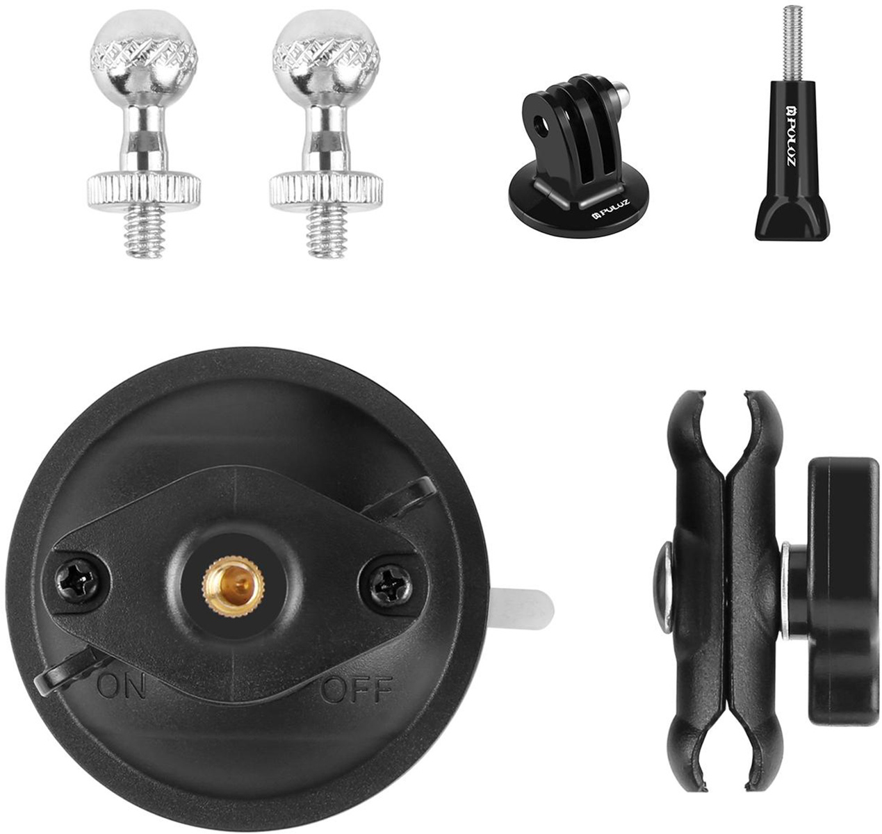 PULUZ Magic Arm Tripod Suction Cup Holder (Black)