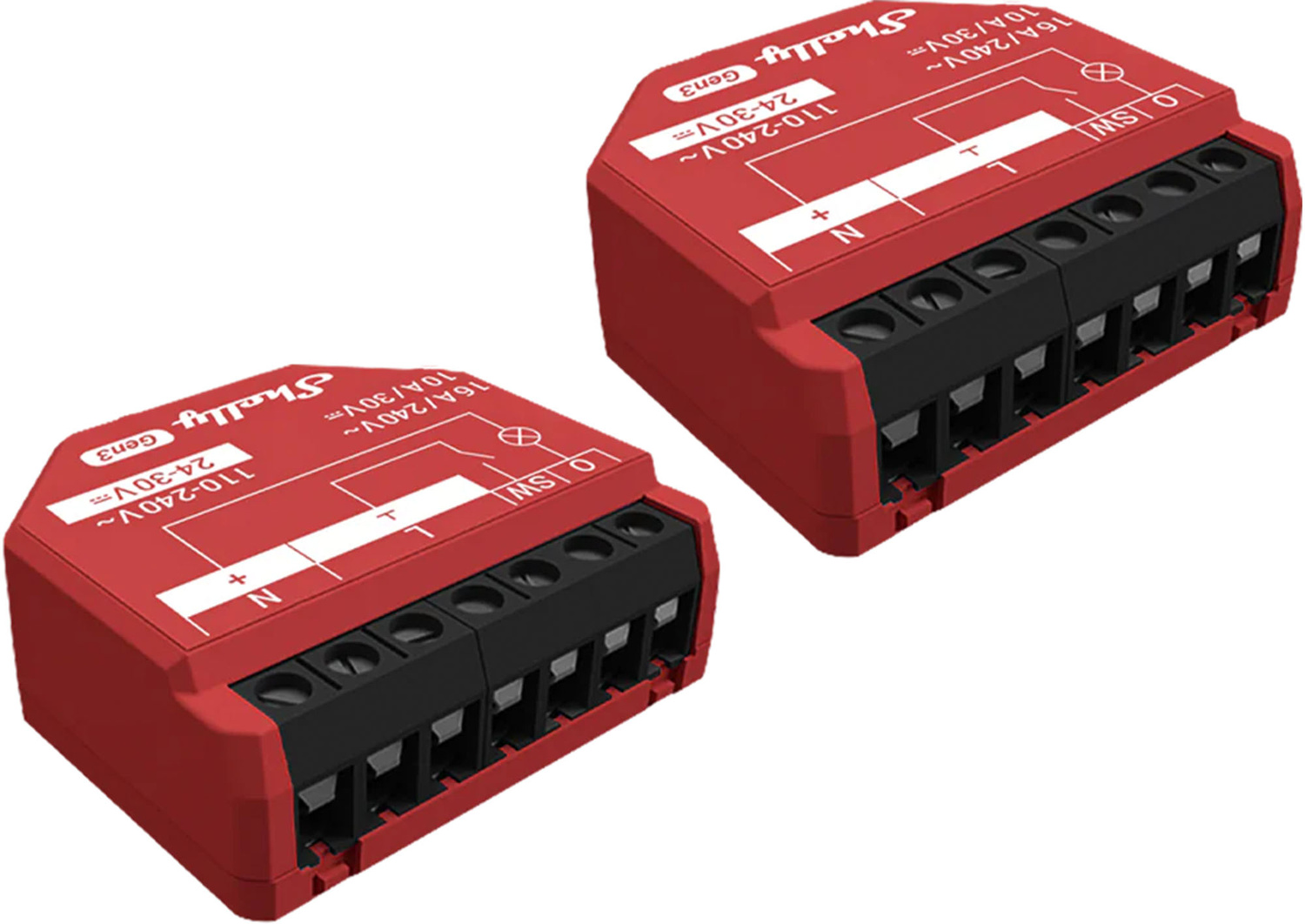 Set of 2 Shelly 1PM Gen3 WiFi/Bluetooth Controllers