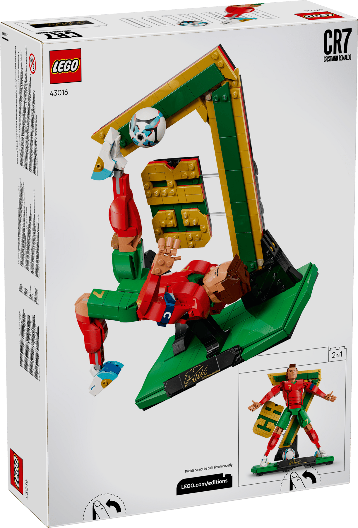 LEGO EDITIONS FOOTBALL - CRISTIANO RONALDO - FOOTBALL LEGEND #43016