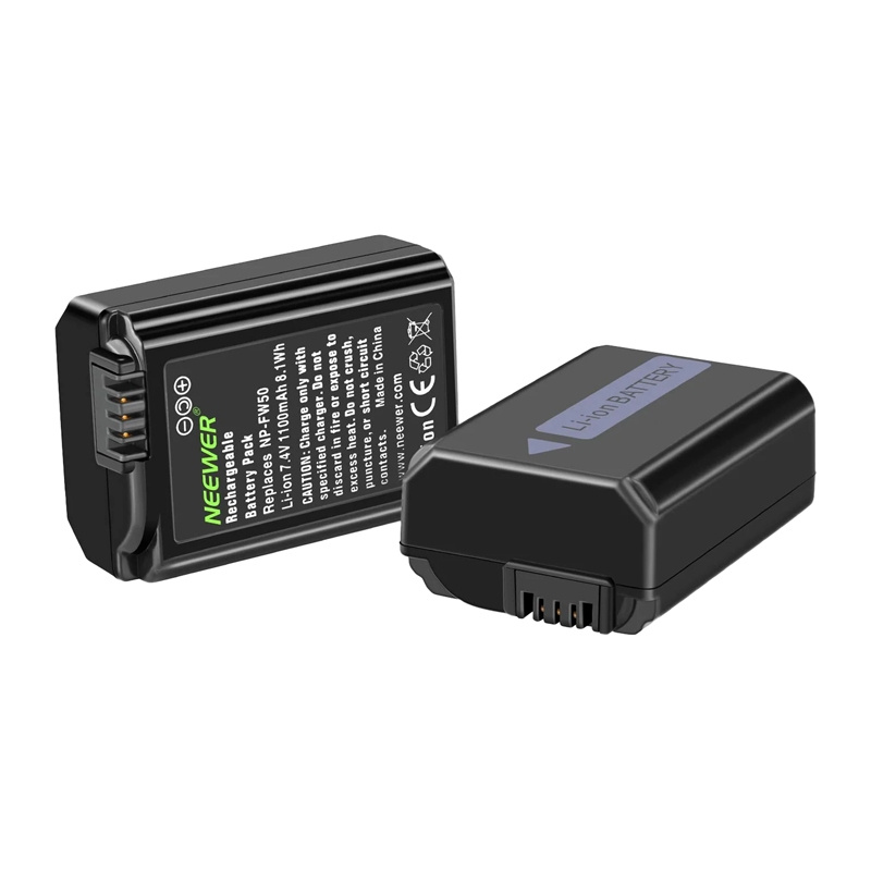 Set of 2 Sony replacement batteries and a NEEWER NP-FW50 charger