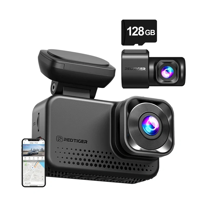 REDTIGER VC70 Wi-Fi 4K + 2.5K 128GB Dash Cam