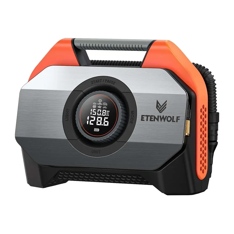 Etenwolf S6 Car Air Compressor, 11.03 bar, 19,200 mAh (orange)