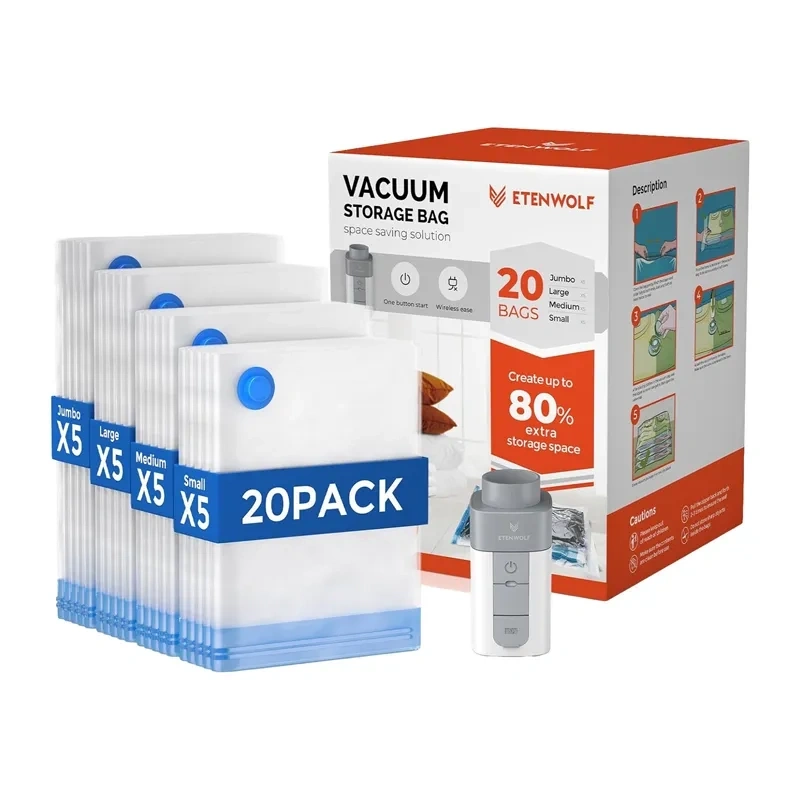 Etenwolf VB03 1500mAh Vacuum Bags with Pump