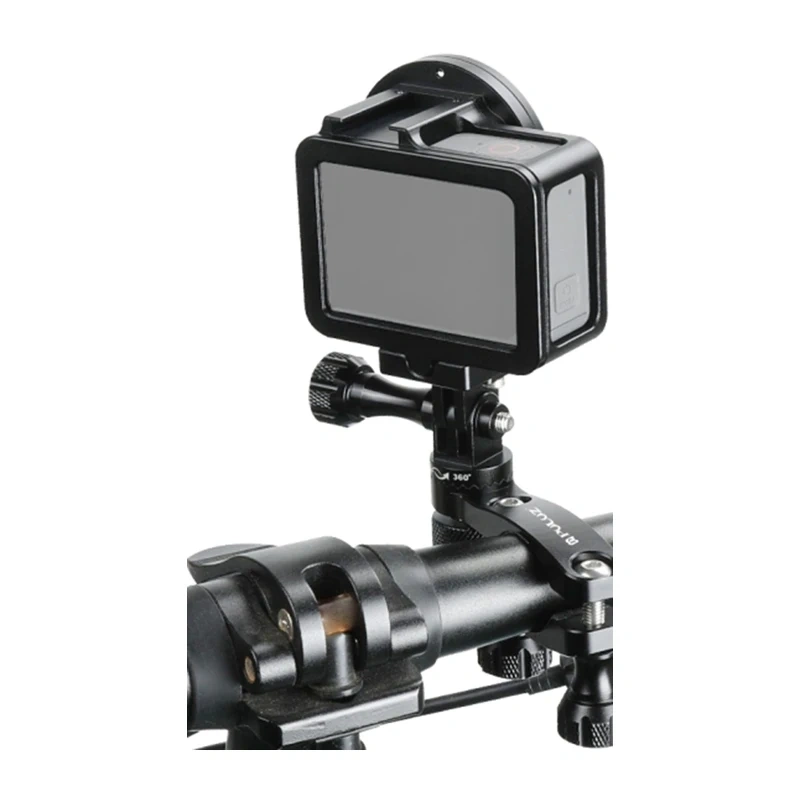 Puluz Aluminum Handlebar Mount with 360-Degree Rotation for Action Cameras (Black)