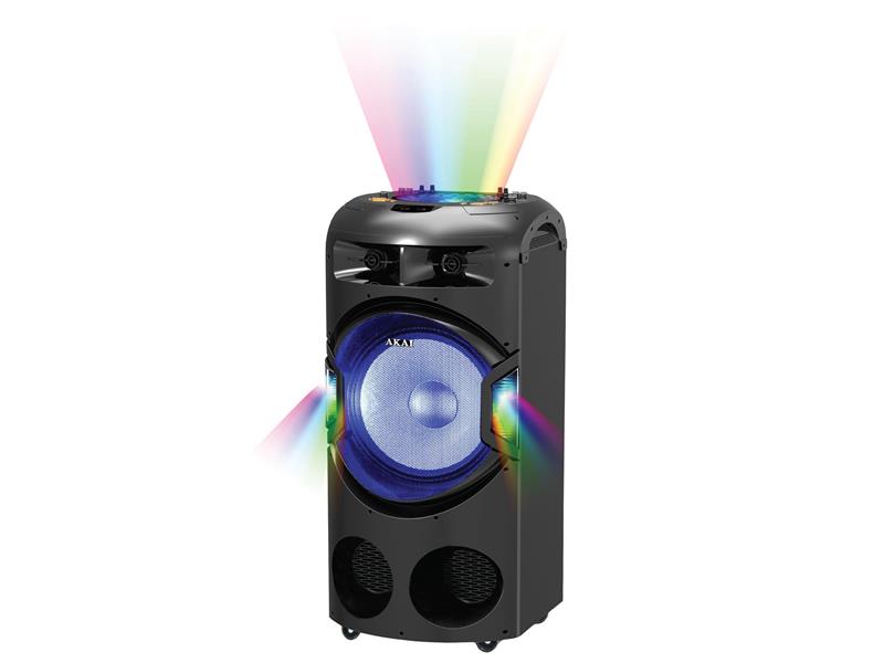 AKAI karaoke 120W, FM, DJ mikseta, dual ulazi, daljinski, bež mikrofon DJ-BY4L - 05190175