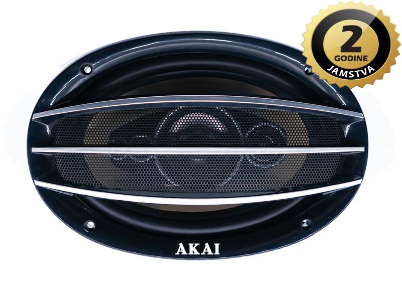AKAI auto zvučnici, set, 5 sistemski, 250W, 150x230mm, piezo, crni ASC-696 - 05160028