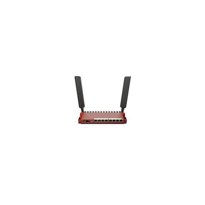 Mikrotik L009UiGS-2HaxD-IN, 800MHz CPU, 512MB RAM, 8×G-LAN, 1×2.5G SFP, 2.4 GHz 802.11b/g/n/ax dual-chain, 4dBi 2.4GHz eksterne antene , USB, desktop kučište, PSU, RouterOS L5