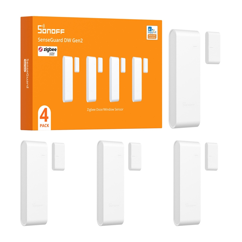 SONOFF SNZB-04PR2 Window and Door Sensor, 4-Pack