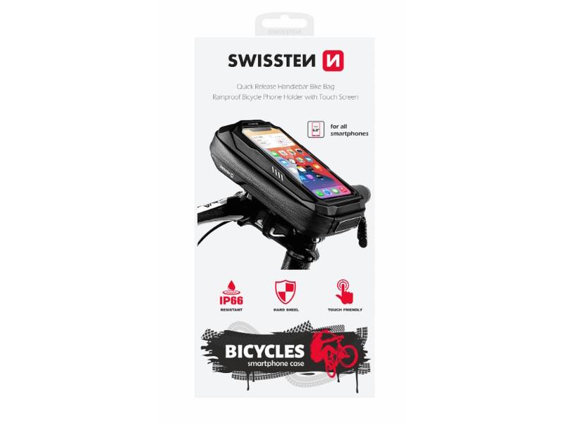 SWISSTEN držač za mobitel - torbica, za bicikl vodootporana. crna - 03150006