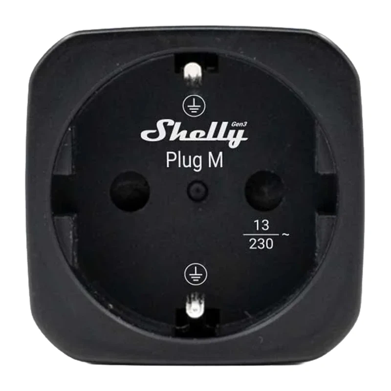 Shelly Plug M Gen3 Smart Outlet (Black)