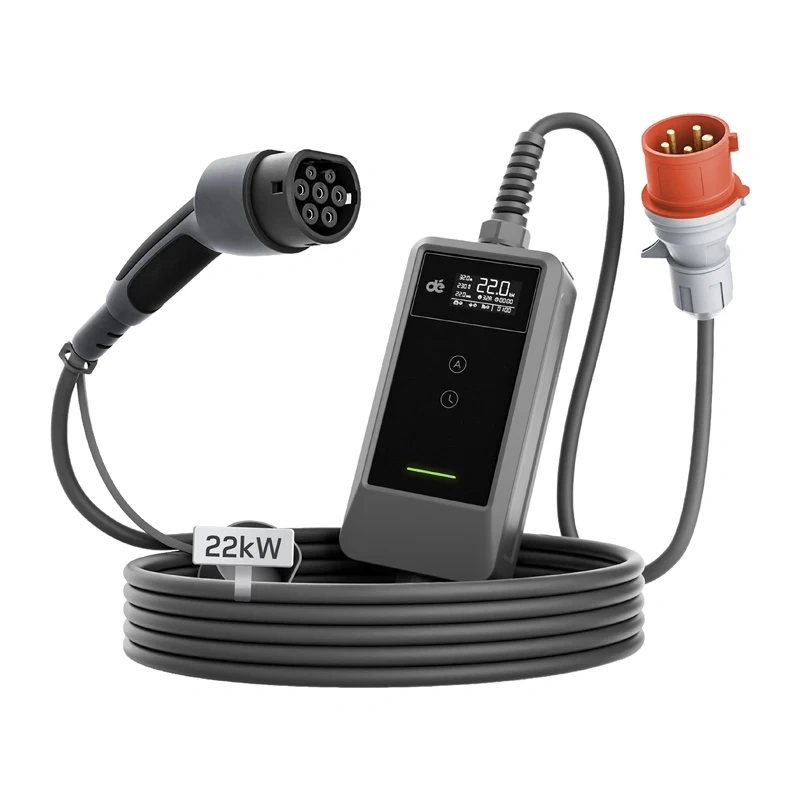 Portable EV charger dé Traveler Set 22kW