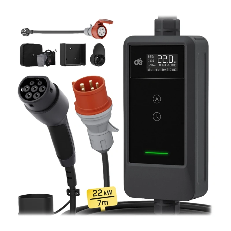 Portable EV charger dé Traveler Set 22kW