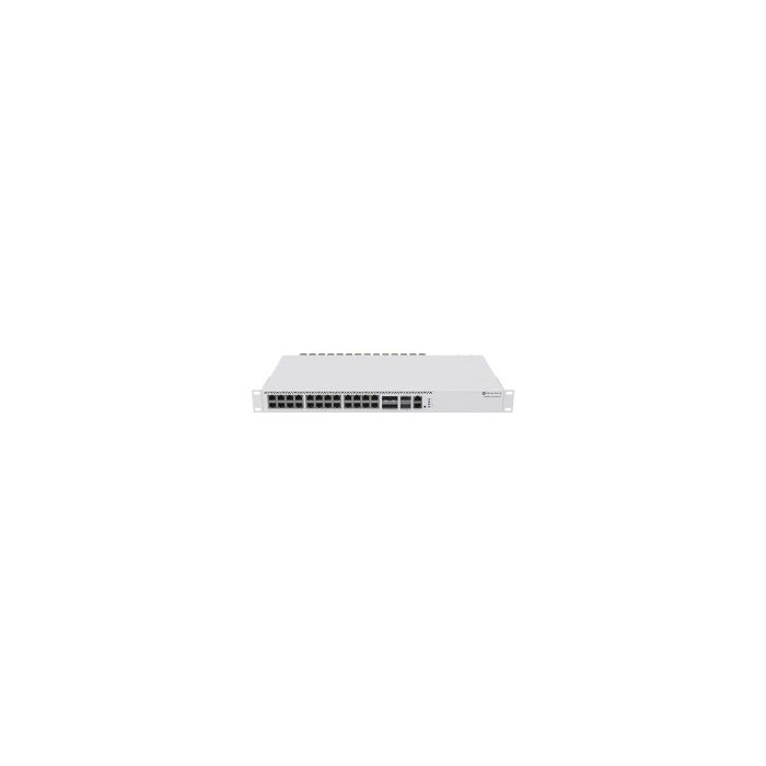 Mikrotik Cloud Router Switch CRS326-4C+20G+2Q+RM, 20x 2.5 GIGABIT Ethernet, 4x Combo ports ethernet 2.5G/10G SFP+, 2x 40G QSFP+, 128 MB DDR2 RAM, 32 MB storage, RouterOS v7 License level  6, 2x AC In