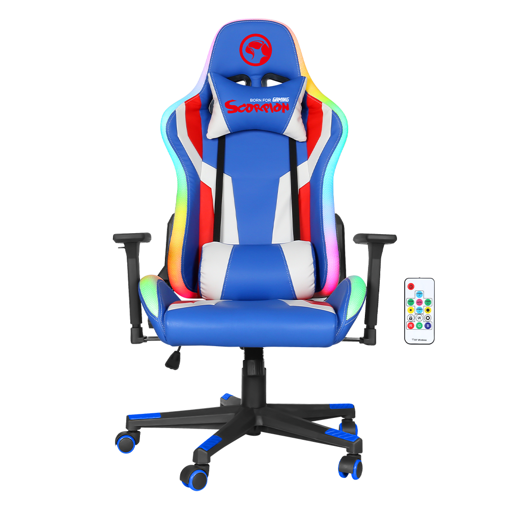 MARVO CH-128BL RGB GAMING CHAIR BLUE