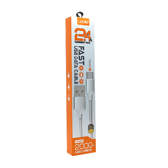 Kabel LDNIO LS392 Lightning 2m 2,4A crno/rdeč