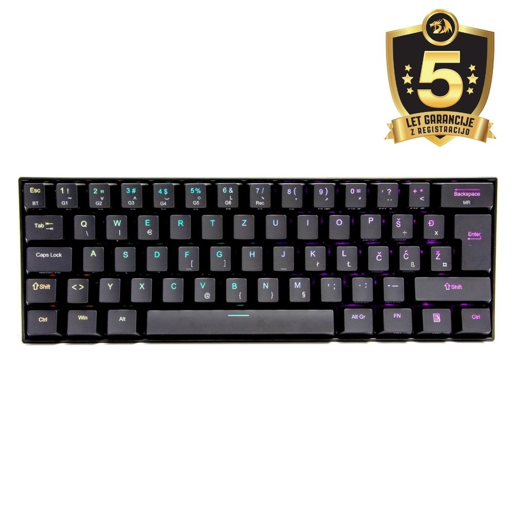 REDRAGON K530 DRACONIC RGB MECHANICAL KEYBOARD SLO/CRO LAYOUT BROWN SWITCHES