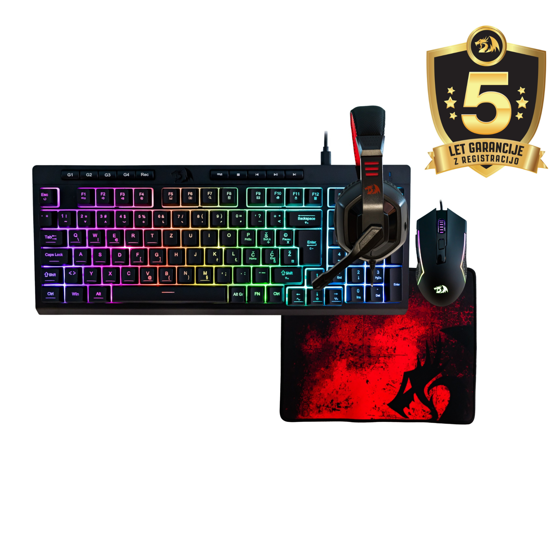 SET - REDRAGON COMBO S149-BA (4in1) SLO/CRO LAYOUT