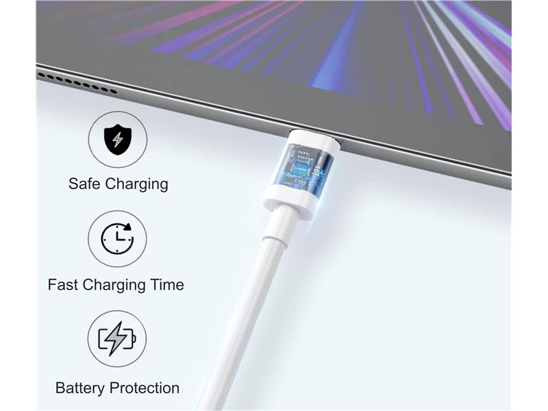 iPEAX KABEL TPU KABEL USB-A/USB-C 1,5M, 60W, 3A, USB 2.0 Ultra otporan bijeli - 03090079