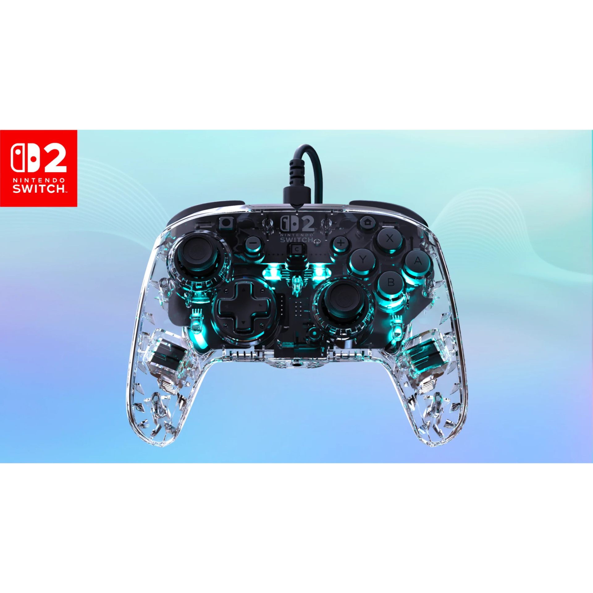 TURTLE BEACH SWITCH 2 WIRED AFTERGLOW CONTROLLER CLEAR