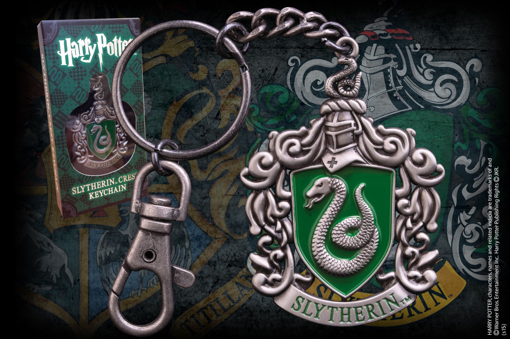 NOBLE COLLECTION Harry Potter Slytherin Crest Keychain