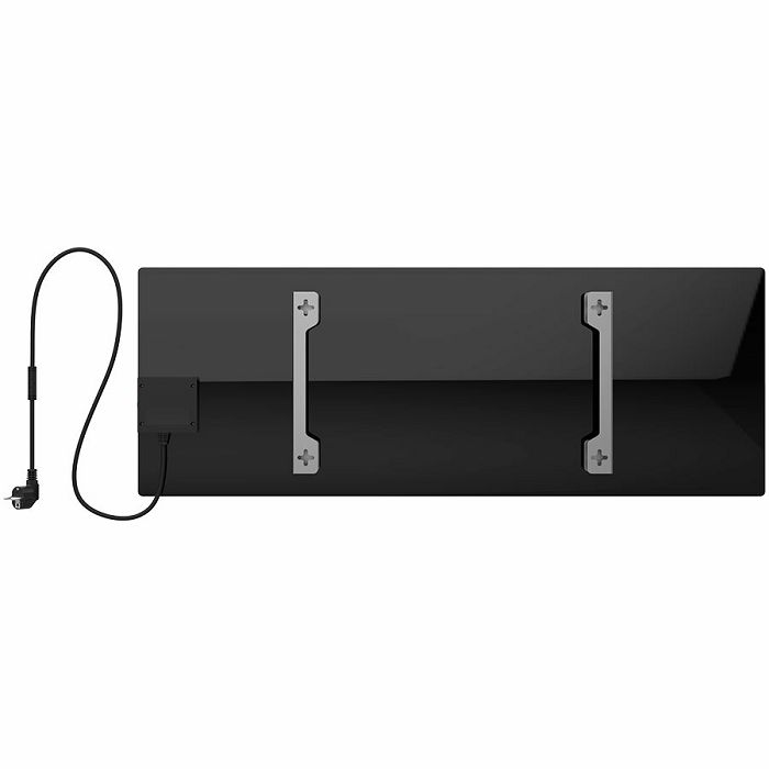 Black , Plug type: Europe (E/F type), 700W, Infrared+convection heating type, Tempered glass ,1036х413х85(Box dimensions (WxHxD), mm )