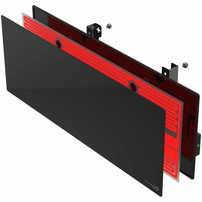 Black , Plug type: Europe (E/F type), 700W, Infrared+convection heating type, Tempered glass ,1036х413х85(Box dimensions (WxHxD), mm )