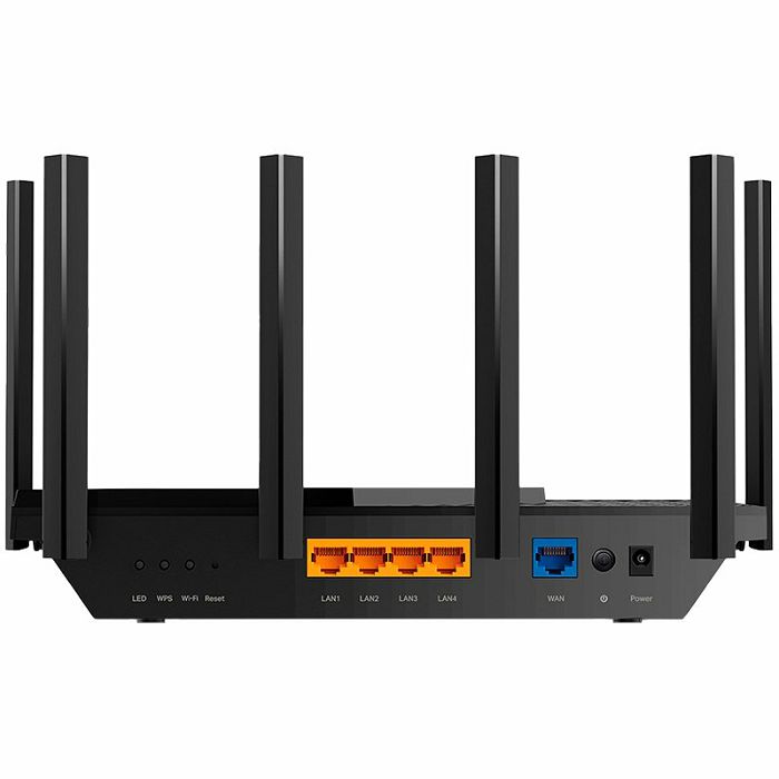 AX5400 Dual Band Wireless Gigabit Router, 1.5 GHz Tri-Core CPU, 1 GE WAN + 4 GE LAN ports, 1× USB 3.0 Port, support 1024-QAM, OFDMA, MU-MIMO, Airtime Fairness, Beamforming, 160MHz Channel Width, come